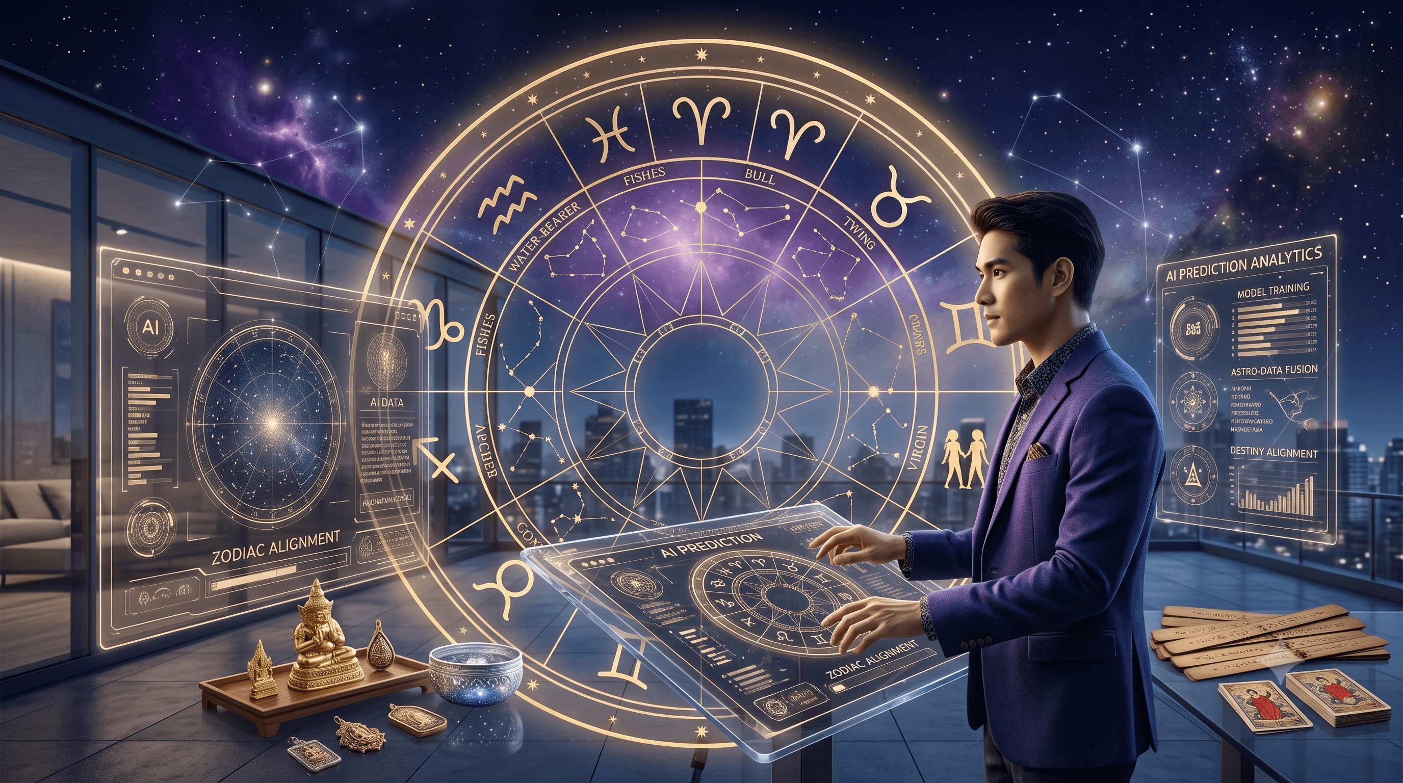 Celestial Zodiac Background